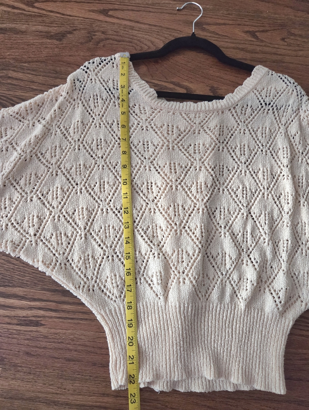LIZ LISA Cream Open-Knit Cottagecore Sweater Top Size S - Picture 6 of 6